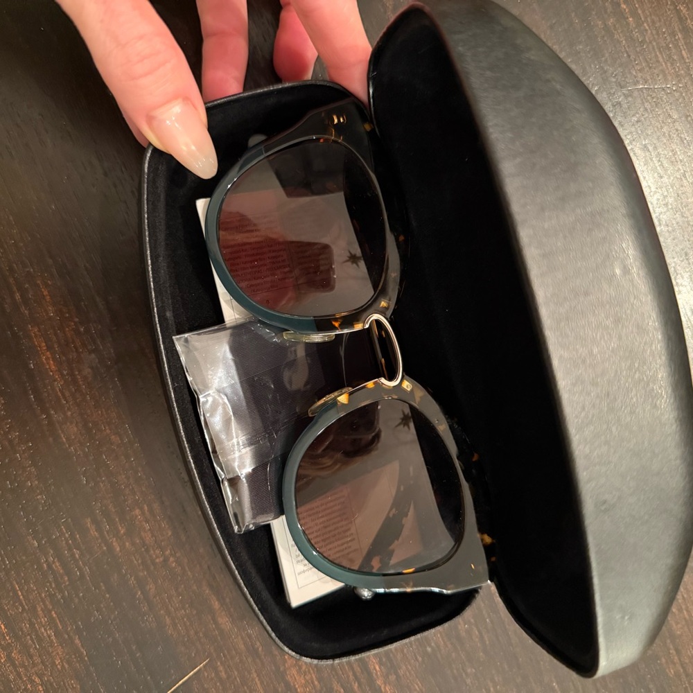Salvatore Ferragamo Black and Gold Sunglasses